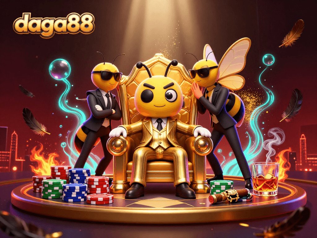 Experience exhilarating matches at daga88 as a bumblebee mob boss oversees thrilling cockfighting events.