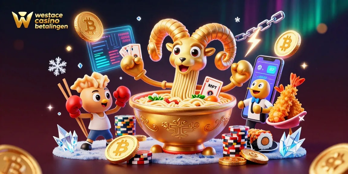 Ervaar snelle westace casino betalingen met fiat en crypto in deze dynamische illustratie.