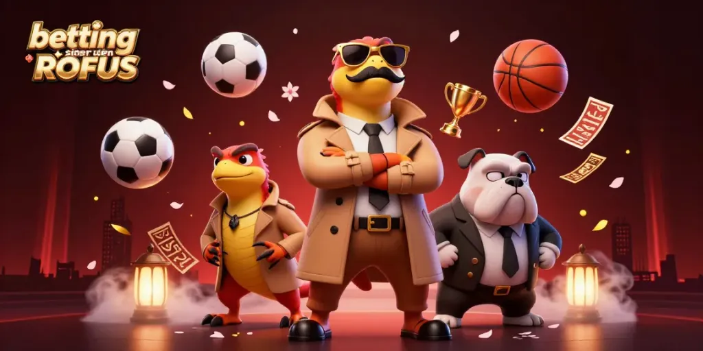 Engage with betting sider uden ROFUS through vibrant sports-themed casino illustration.