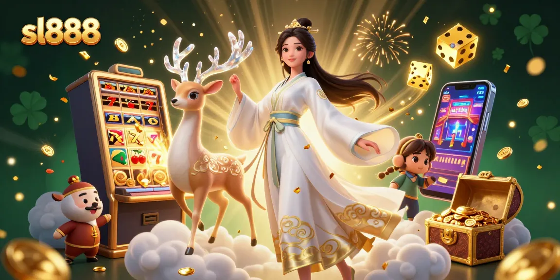 Engage in thrilling gameplay with sl888, where fortune comes alive in a vibrant casino scene.