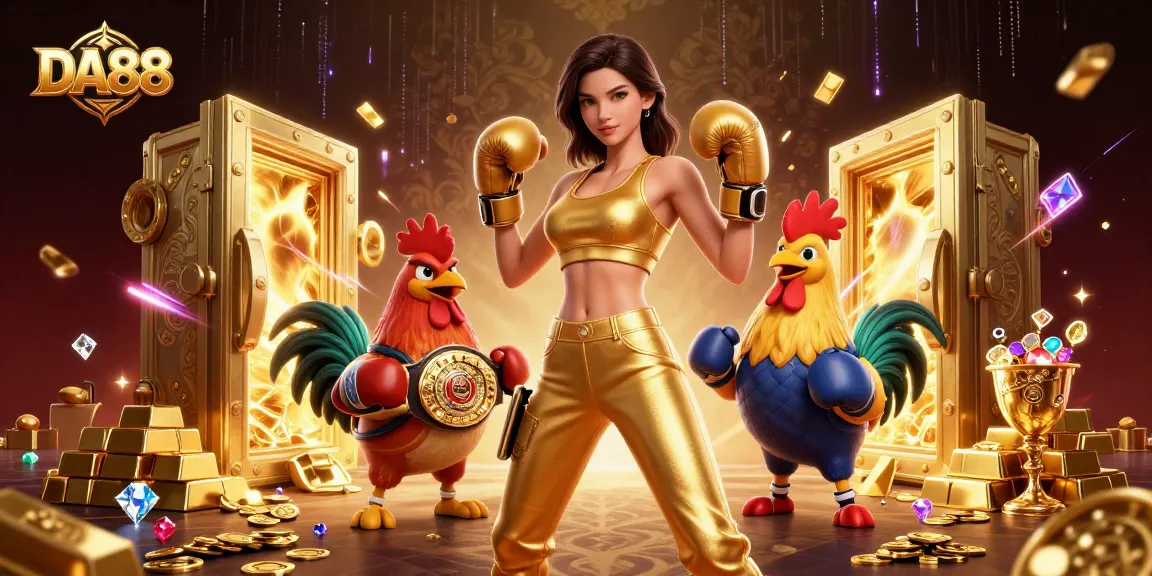 DA88 captures an exciting casino scene featuring exquisite characters and golden treasures.