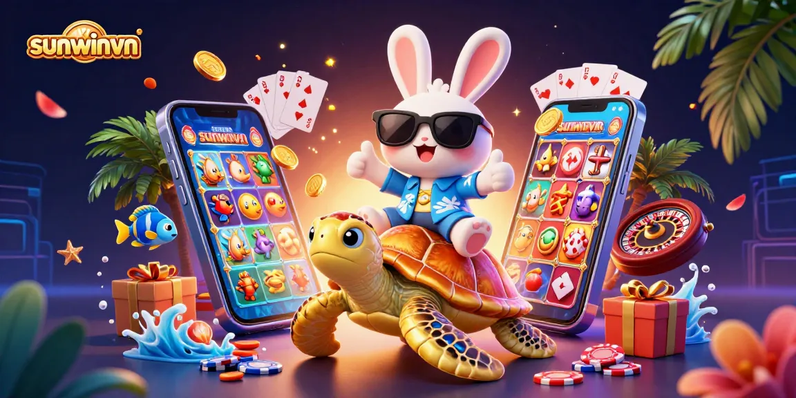 Experience the thrill of sunwinvn with vibrant casino elements and dynamic characters.