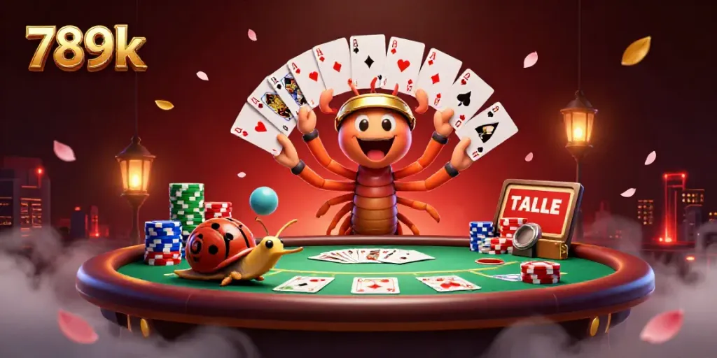 Experience the thrill of 789k with a vibrant 3D casino scene showcasing dynamic characters and rich game elements.
