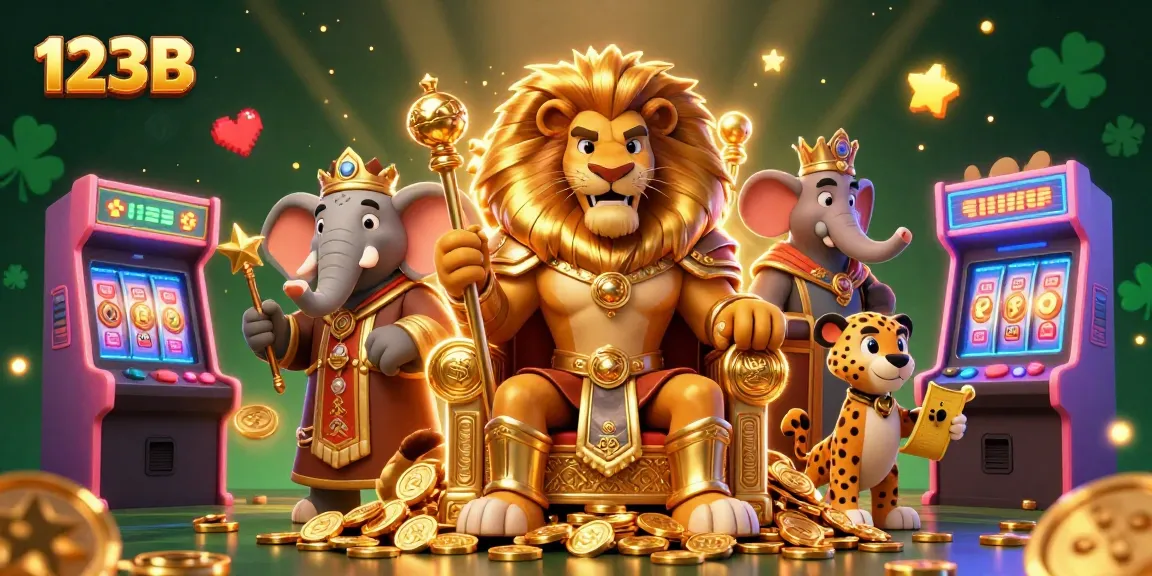Engage with 123B's casino experience, featuring golden lion king and vibrant game elements