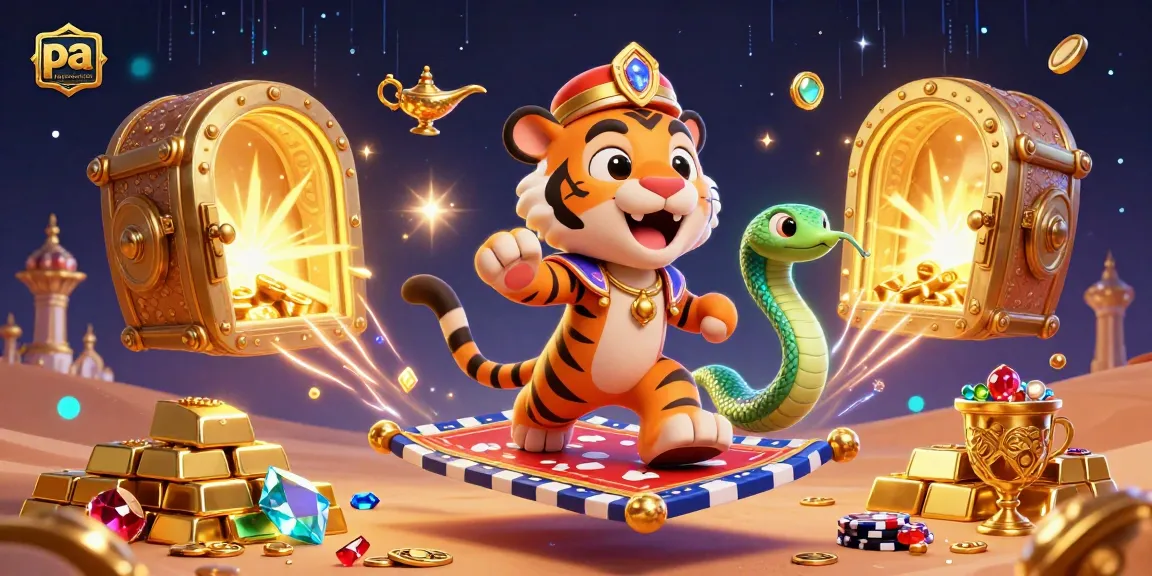 Experience the excitement of pa casino gaming with a vibrant 3D illustration featuring a sultan and treasures.