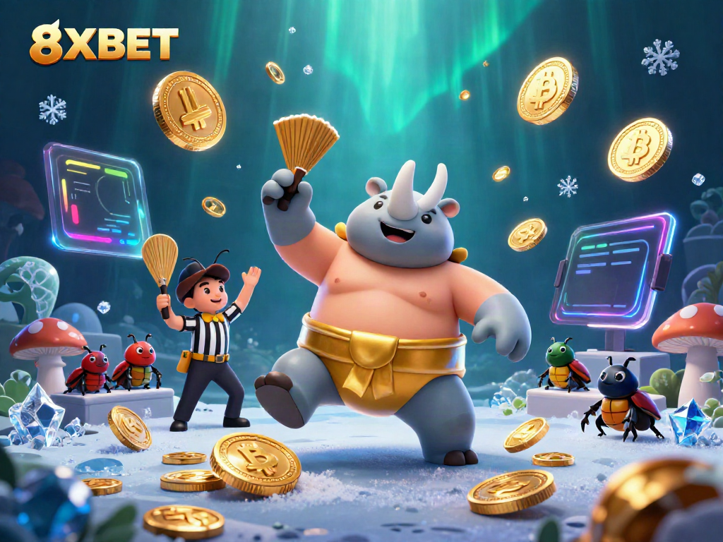Experience thrilling wins at 8XBET with our engaging animated casino scene!