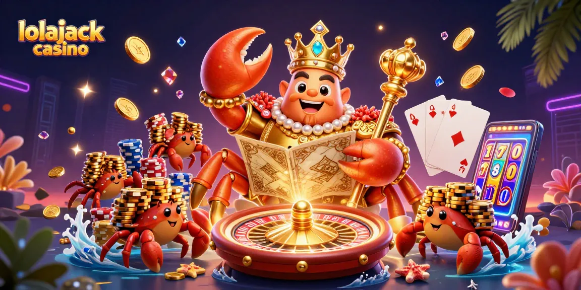 Experience the excitement of lolajack casino as golden gems cascade amidst lively gaming elements.