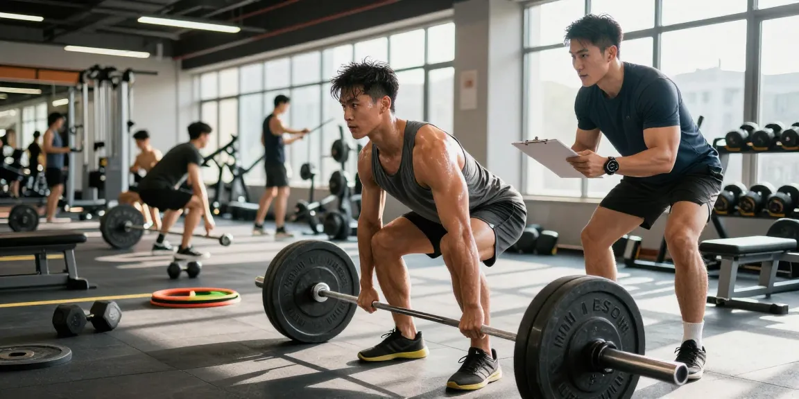 Focused male bodybuilder training with Prime Pharma Steroiden in a modern gym, showcasing determination and strength.