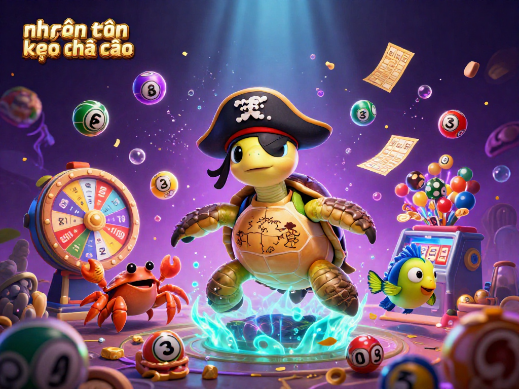 Engage in nhận định kèo nhà cái with lively characters amidst lottery elements in a vibrant gambling scene.
