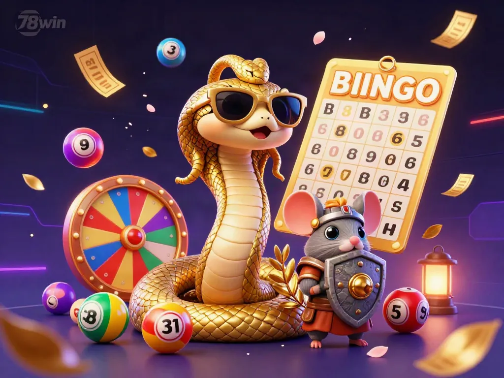 Engage with 78win's playful gaming elements featuring Medusa and a warrior mouse!