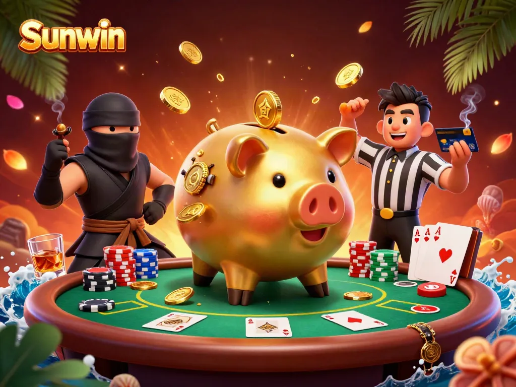 Experience thrilling gameplay at Sunwin with vibrant casino scenes featuring characters and dynamic elements.