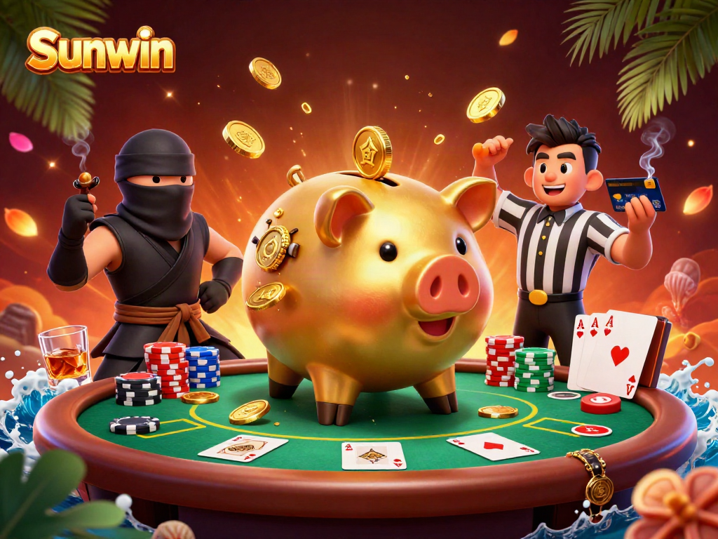 Experience thrilling gameplay at Sunwin with vibrant casino scenes featuring characters and dynamic elements.