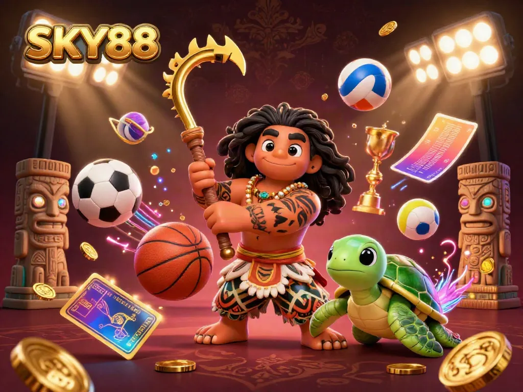 Experience thrilling gameplay in SKY88 with vibrant characters and dynamic sports elements.