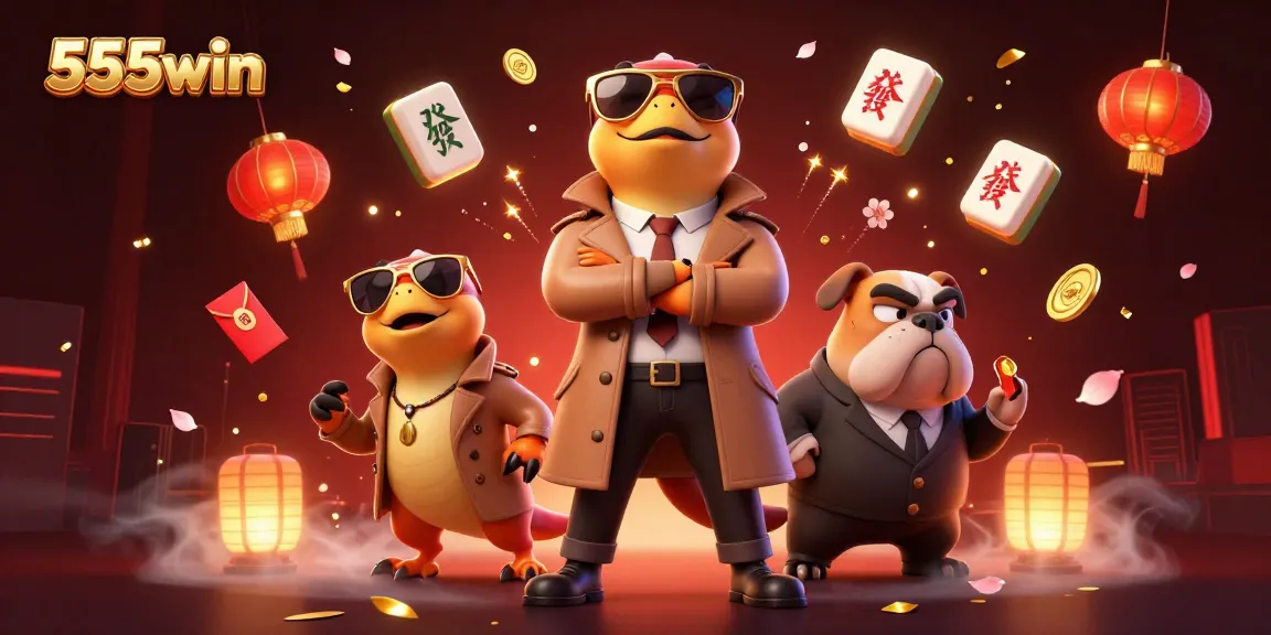 Experience thrilling gaming action at 555win with animated raptors attempting VIP entry into a casino.