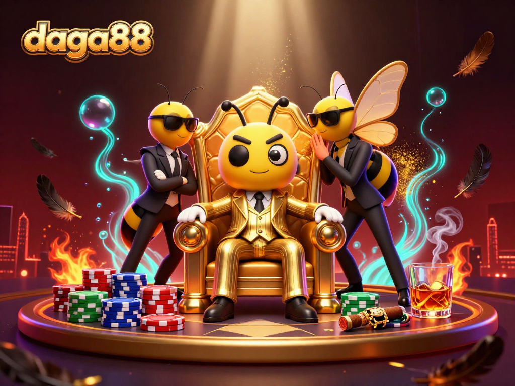 Experience exhilarating matches at daga88 as a bumblebee mob boss oversees thrilling cockfighting events.