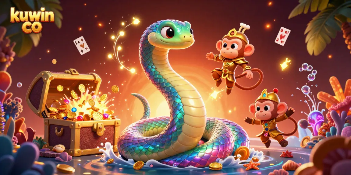 Engage in thrilling games at kuwin co with vibrant casino-themed 3D illustration and dynamic characters.