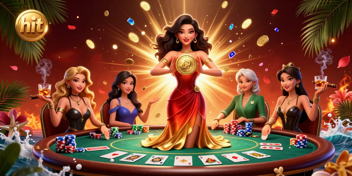 Experience the hit of excitement with golden coins raining around a stunning scene of a powerful Asian woman in a lavish gown.