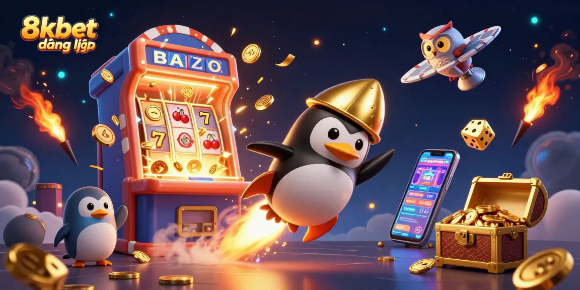 Engage in thrilling gameplay with 8xbet đăng nhập at our dynamic casino space, showcasing a vibrant 3D illustration.