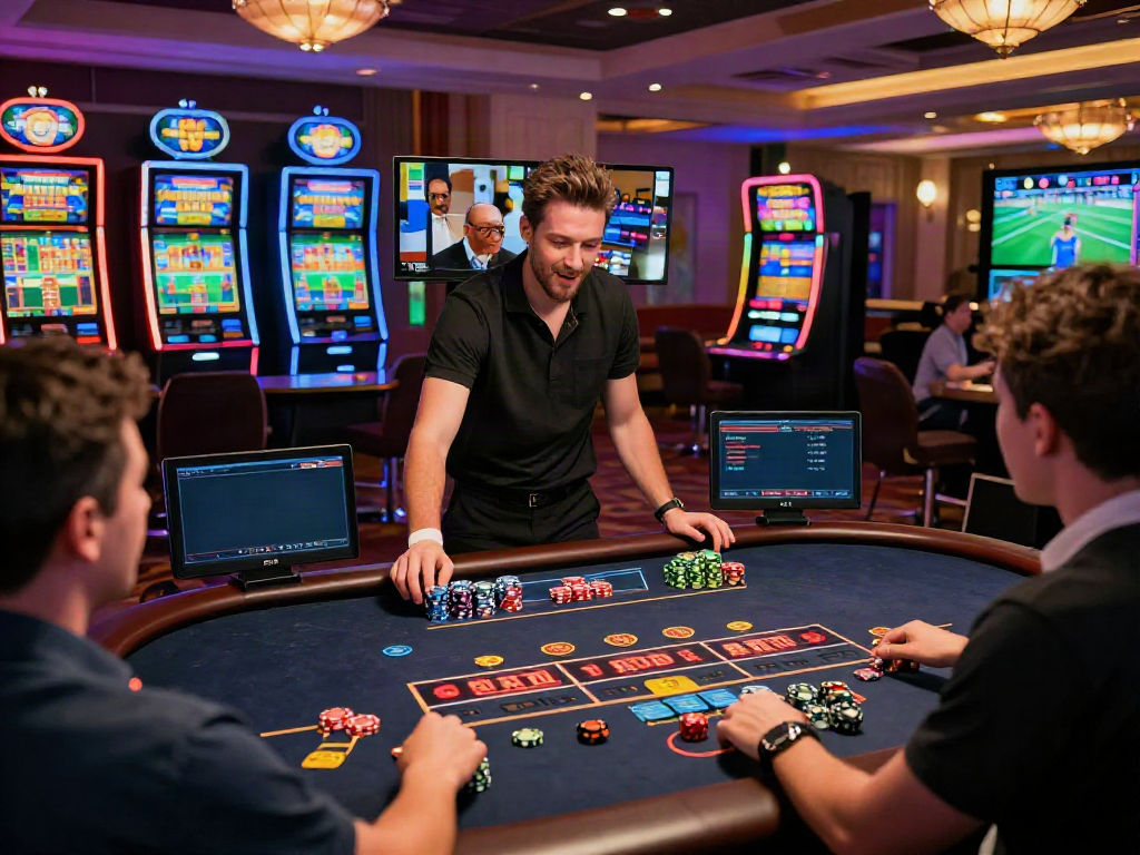 Engaging live casino experience at https://playsv88.net/ with players betting and interactive dealers.
