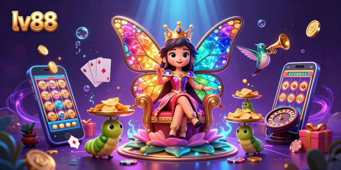 Engage with the captivating lv88 casino experience showcased in a vibrant 3D scene.