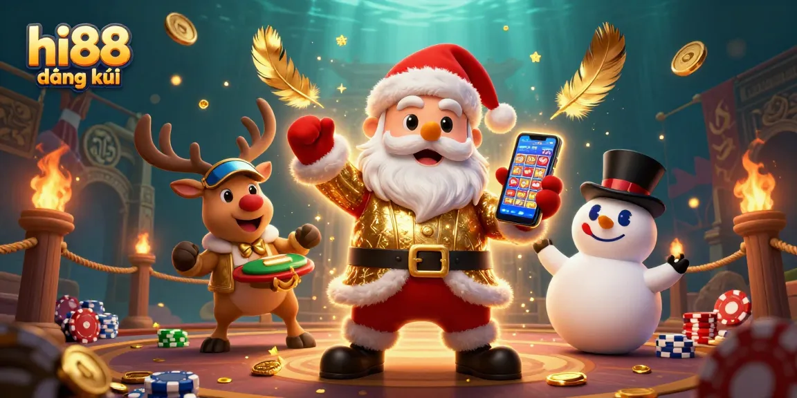 Join the fun at hi88 đăng ký and spin for jackpots with festive casino characters!