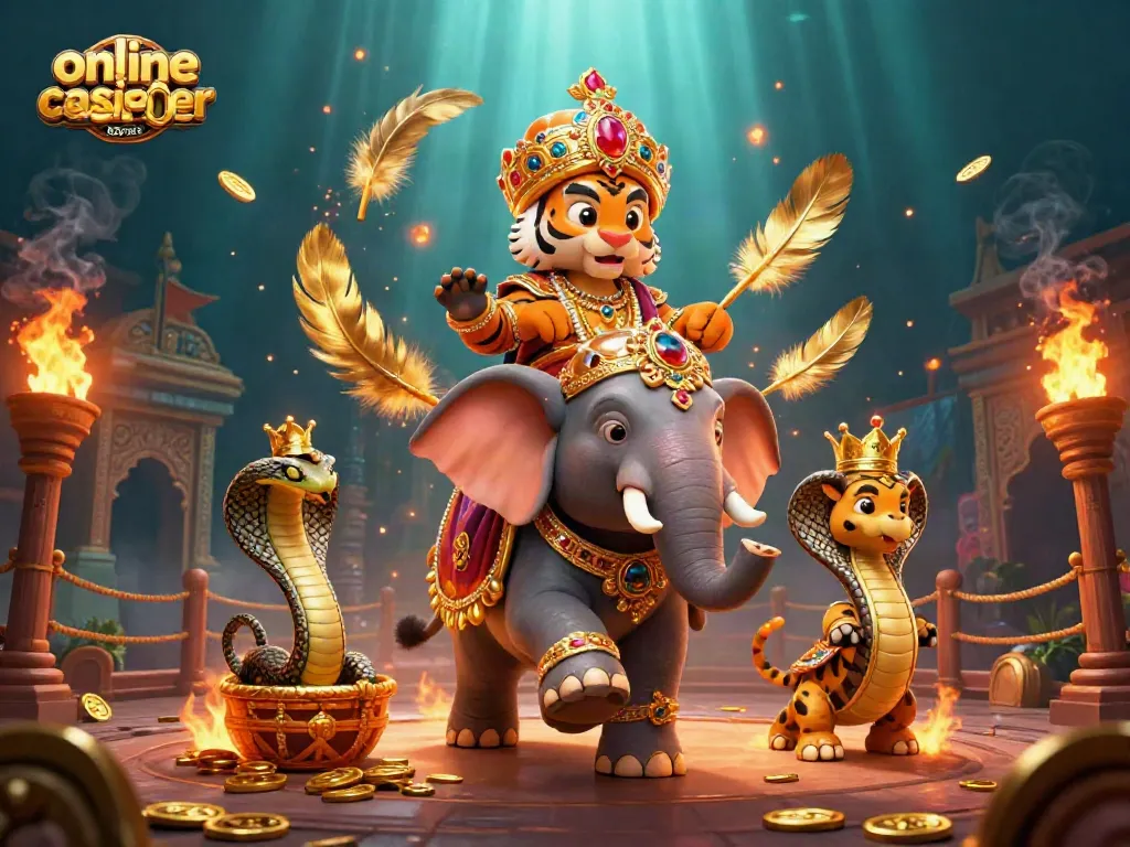 Experience thrilling gameplay at online casinoer uden ROFUS with vibrant characters in a dynamic casino scene.