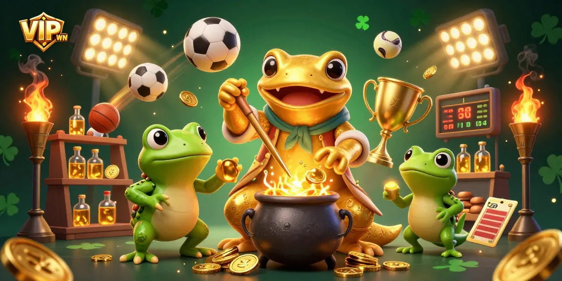 Experience the entertainment of VIPWIN with dynamic sports elements and a magical atmosphere.