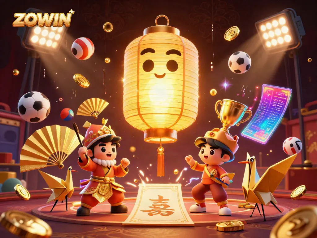 Experience the thrilling world of ZOWIN with a vibrant casino scene featuring dynamic characters and game elements.