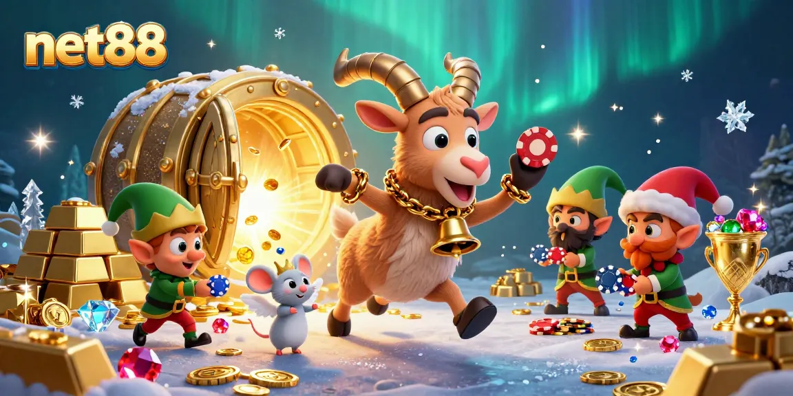 Experience the festive horror at net88's casino featuring spooky Krampus and playful gremlins.