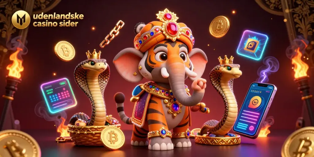 Win big with udenlandske casino sider in a vibrant 3D casino world featuring exotic elements.
