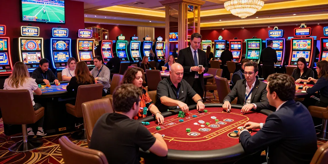 KO66 Casino offers a thrilling gaming experience with vibrant tables and exciting patrons.