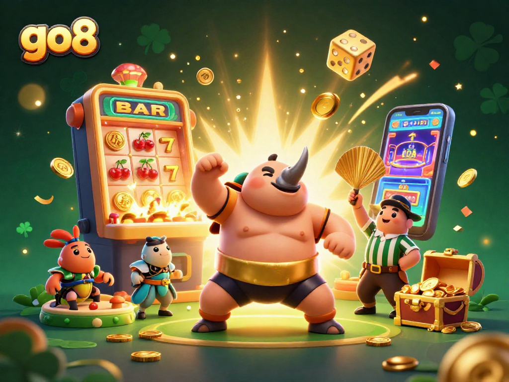 Join the exciting go8 gaming experience with captivating visuals of a vibrant casino scene.